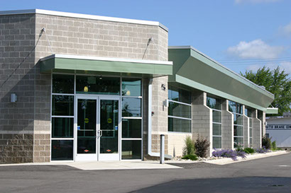 A photo of the glass work at Jackson Orthopedic Specialists