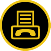 A yellow fax icon